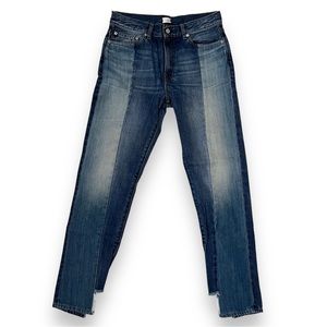 NWT Covert Distressed Style Jeans with Faded Effect Cut Out Cuffs